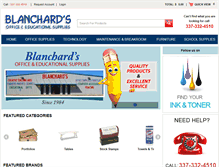 Tablet Screenshot of blanchardssupplies.com